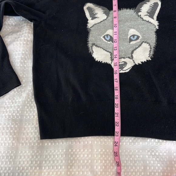 🌸Gap merino wool blend long sleeves sweater with fox - Picture 7 of 10